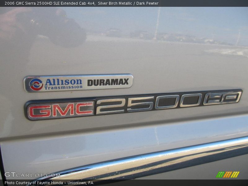 Silver Birch Metallic / Dark Pewter 2006 GMC Sierra 2500HD SLE Extended Cab 4x4