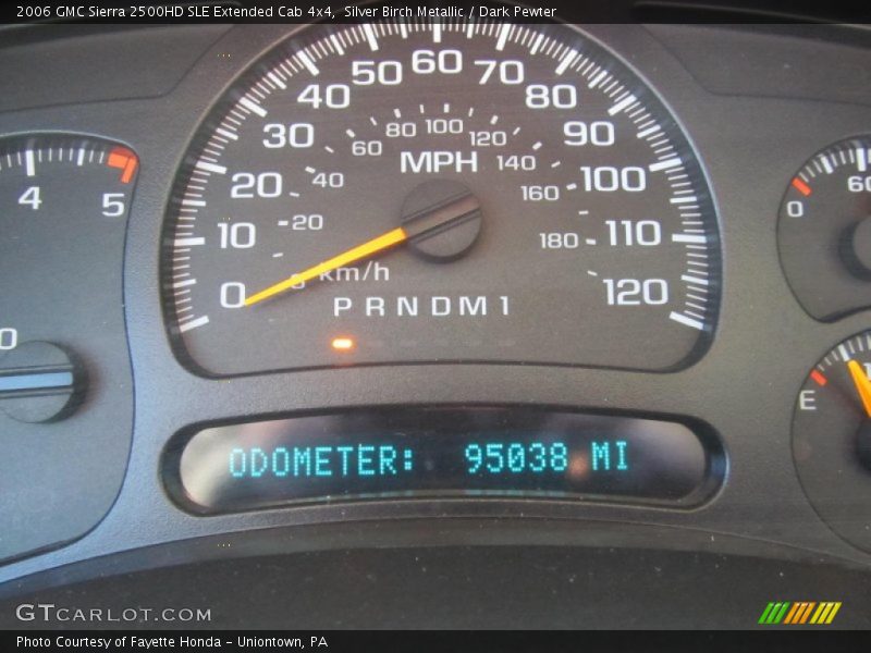 Silver Birch Metallic / Dark Pewter 2006 GMC Sierra 2500HD SLE Extended Cab 4x4
