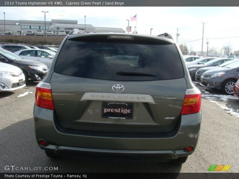 Cypress Green Pearl / Sand Beige 2010 Toyota Highlander V6 4WD