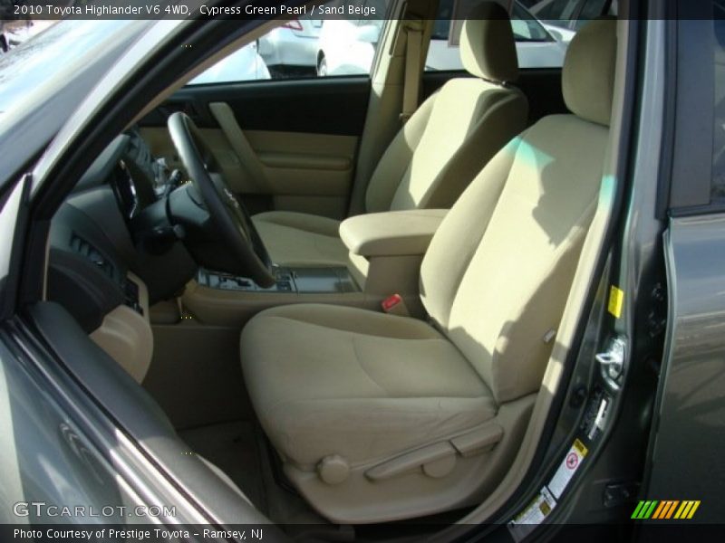 Cypress Green Pearl / Sand Beige 2010 Toyota Highlander V6 4WD
