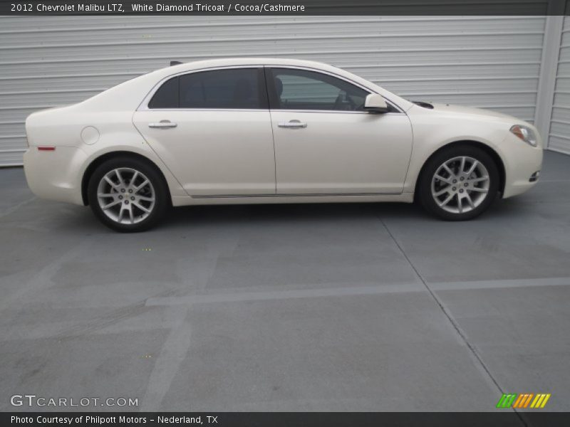 White Diamond Tricoat / Cocoa/Cashmere 2012 Chevrolet Malibu LTZ