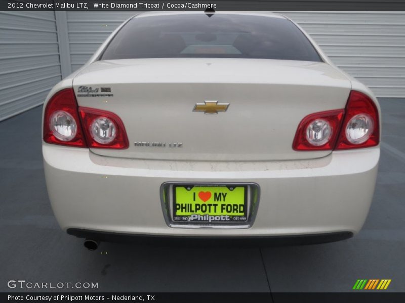 White Diamond Tricoat / Cocoa/Cashmere 2012 Chevrolet Malibu LTZ