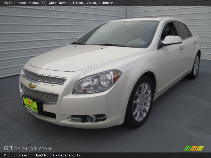 White Diamond Tricoat / Cocoa/Cashmere 2012 Chevrolet Malibu LTZ