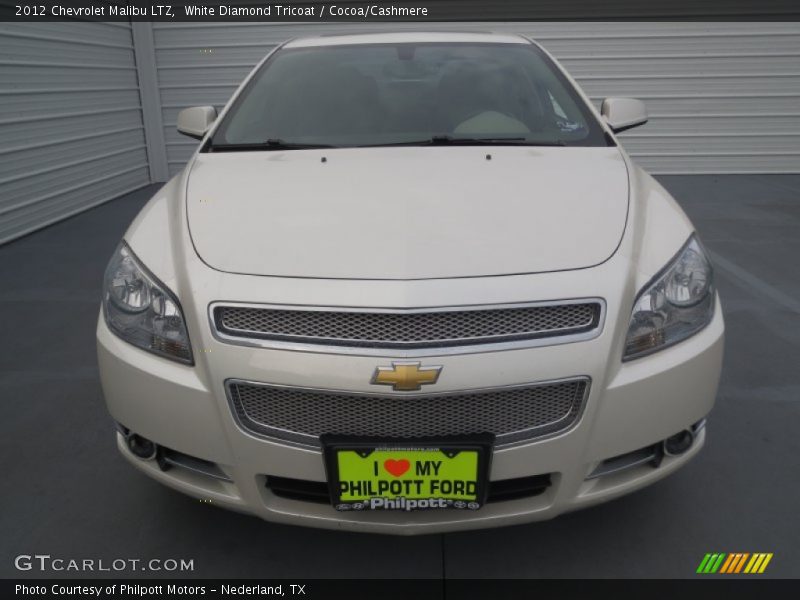 White Diamond Tricoat / Cocoa/Cashmere 2012 Chevrolet Malibu LTZ