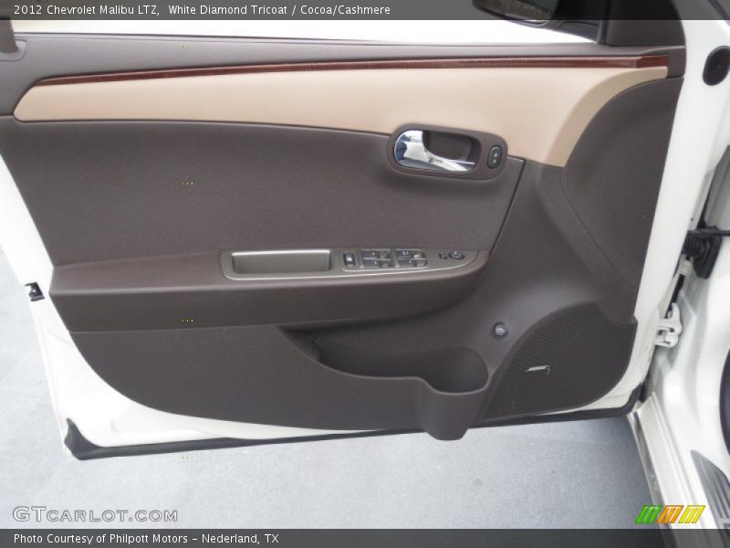 White Diamond Tricoat / Cocoa/Cashmere 2012 Chevrolet Malibu LTZ
