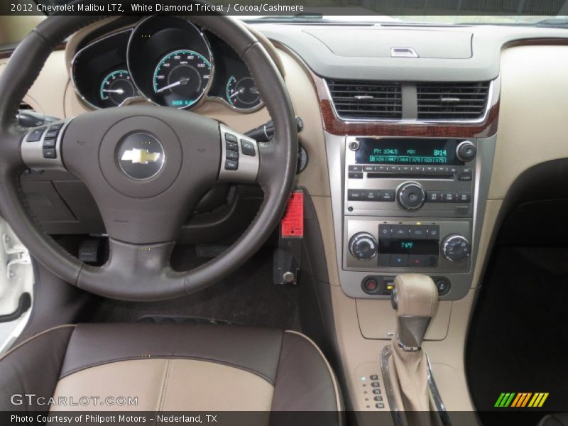White Diamond Tricoat / Cocoa/Cashmere 2012 Chevrolet Malibu LTZ