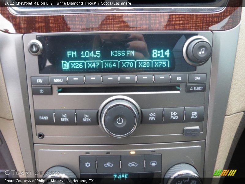 White Diamond Tricoat / Cocoa/Cashmere 2012 Chevrolet Malibu LTZ