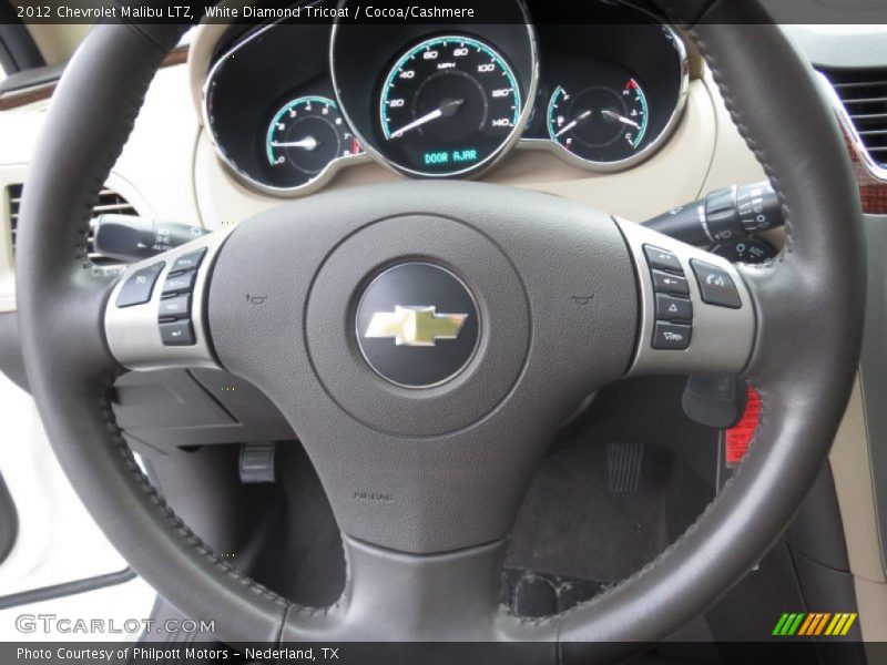 White Diamond Tricoat / Cocoa/Cashmere 2012 Chevrolet Malibu LTZ