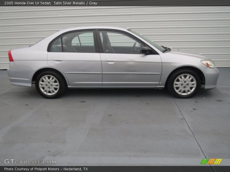 Satin Silver Metallic / Gray 2005 Honda Civic LX Sedan