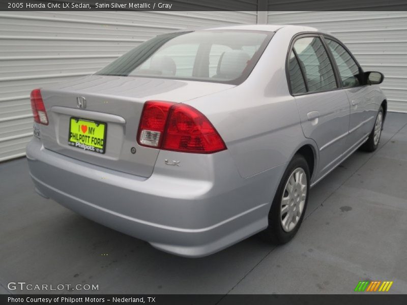 Satin Silver Metallic / Gray 2005 Honda Civic LX Sedan