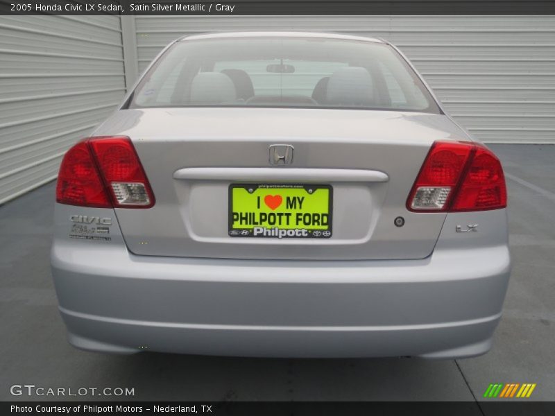 Satin Silver Metallic / Gray 2005 Honda Civic LX Sedan