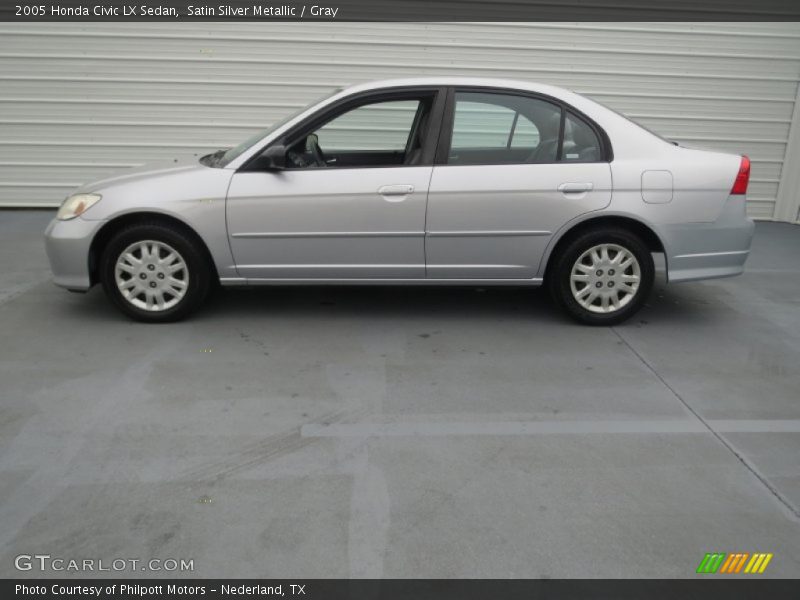 Satin Silver Metallic / Gray 2005 Honda Civic LX Sedan