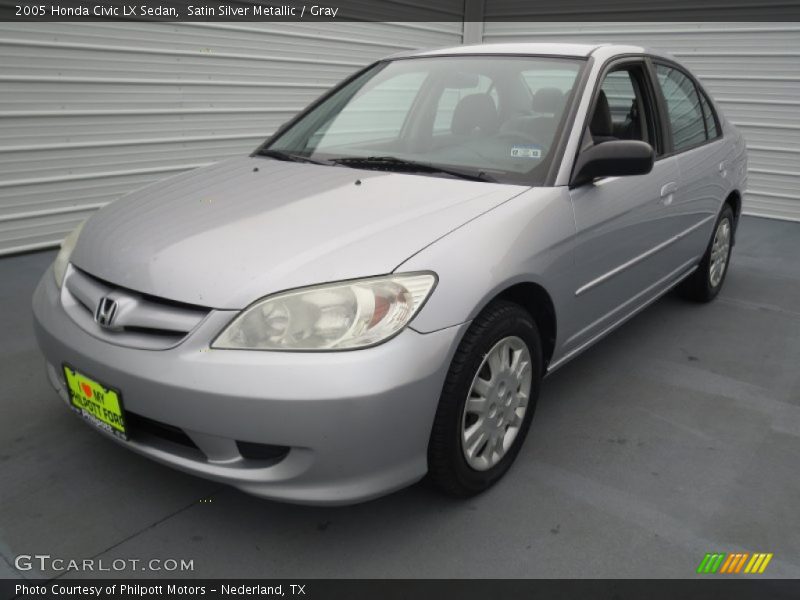 Satin Silver Metallic / Gray 2005 Honda Civic LX Sedan