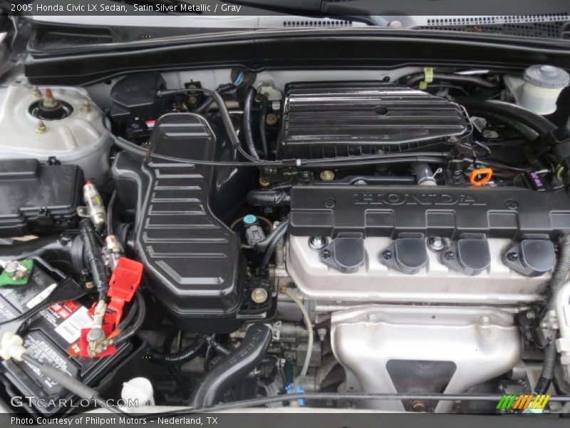 Satin Silver Metallic / Gray 2005 Honda Civic LX Sedan