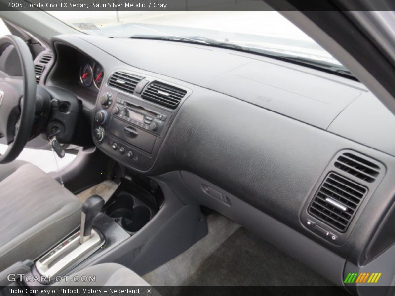 Satin Silver Metallic / Gray 2005 Honda Civic LX Sedan