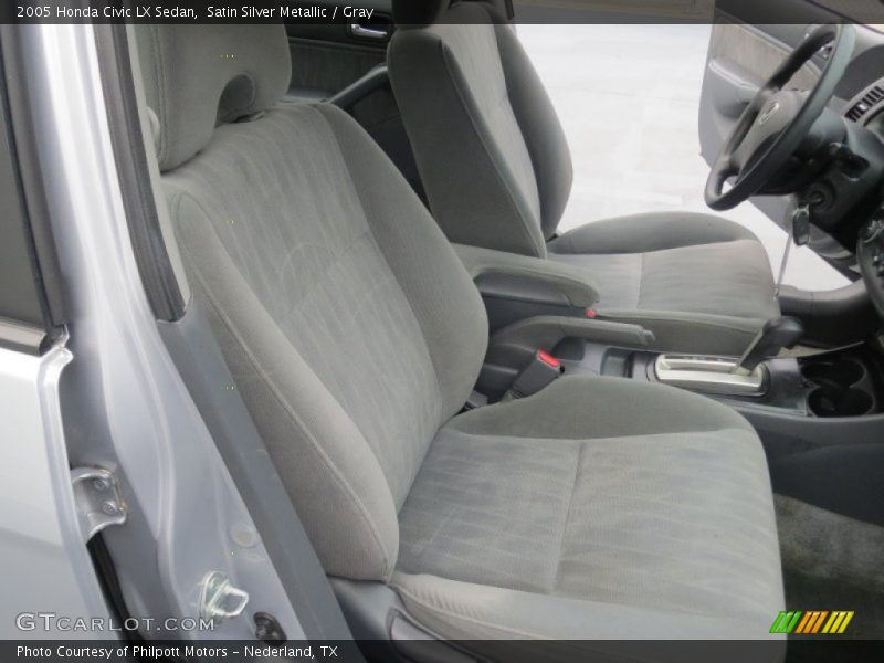 Satin Silver Metallic / Gray 2005 Honda Civic LX Sedan