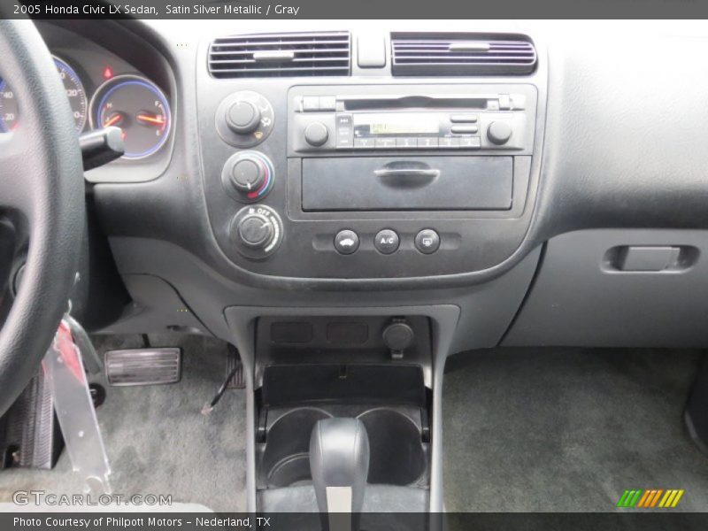 Satin Silver Metallic / Gray 2005 Honda Civic LX Sedan