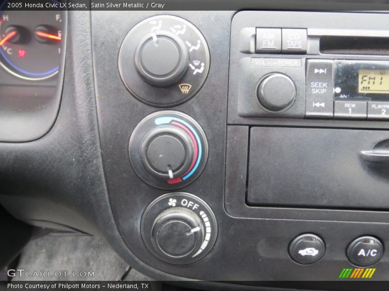 Satin Silver Metallic / Gray 2005 Honda Civic LX Sedan