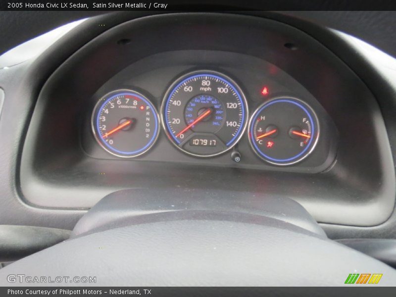 Satin Silver Metallic / Gray 2005 Honda Civic LX Sedan