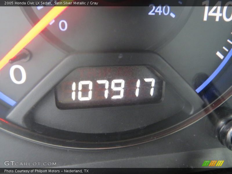 Satin Silver Metallic / Gray 2005 Honda Civic LX Sedan