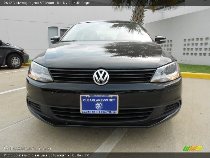 Black / Cornsilk Beige 2012 Volkswagen Jetta SE Sedan