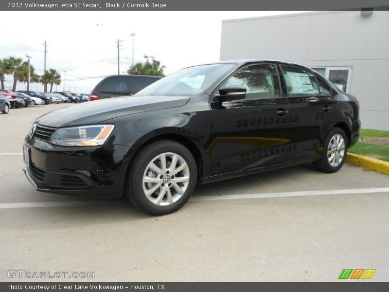 Black / Cornsilk Beige 2012 Volkswagen Jetta SE Sedan