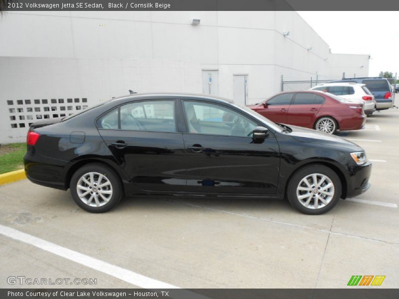Black / Cornsilk Beige 2012 Volkswagen Jetta SE Sedan