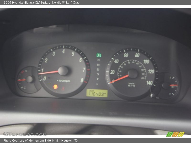 Nordic White / Gray 2006 Hyundai Elantra GLS Sedan
