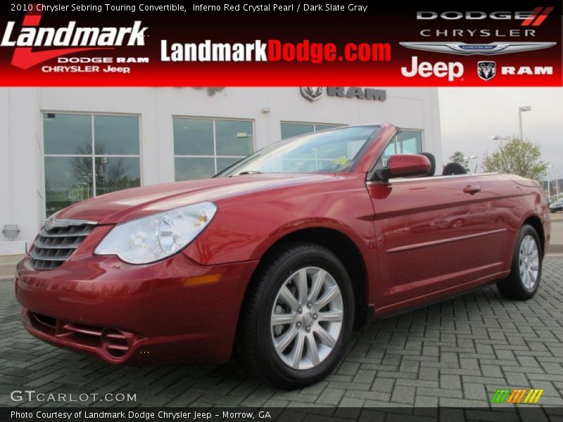 Inferno Red Crystal Pearl / Dark Slate Gray 2010 Chrysler Sebring Touring Convertible