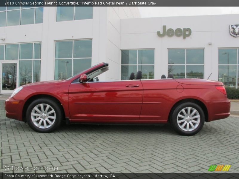 Inferno Red Crystal Pearl / Dark Slate Gray 2010 Chrysler Sebring Touring Convertible
