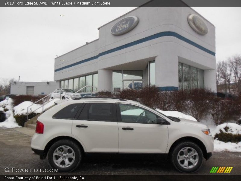 White Suede / Medium Light Stone 2013 Ford Edge SE AWD