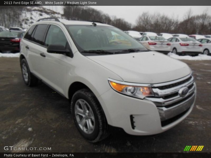 White Suede / Medium Light Stone 2013 Ford Edge SE AWD