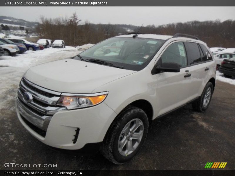 White Suede / Medium Light Stone 2013 Ford Edge SE AWD