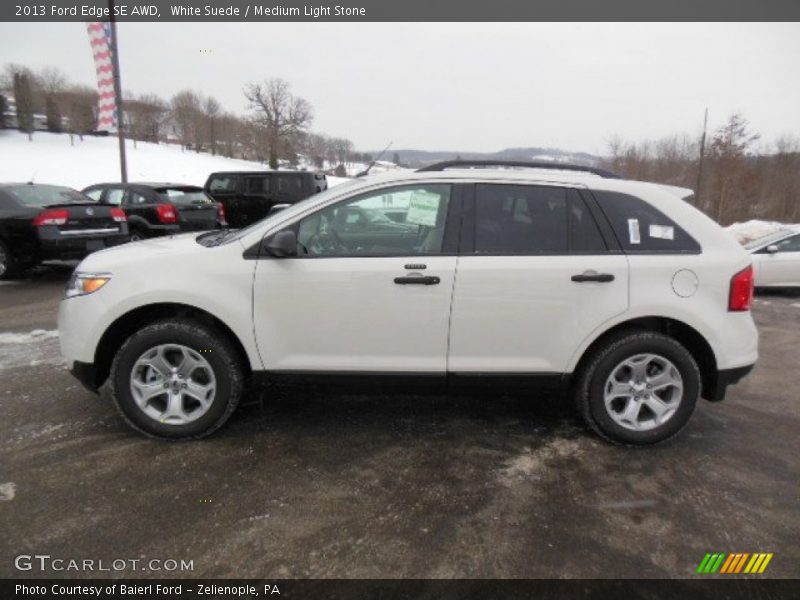 White Suede / Medium Light Stone 2013 Ford Edge SE AWD