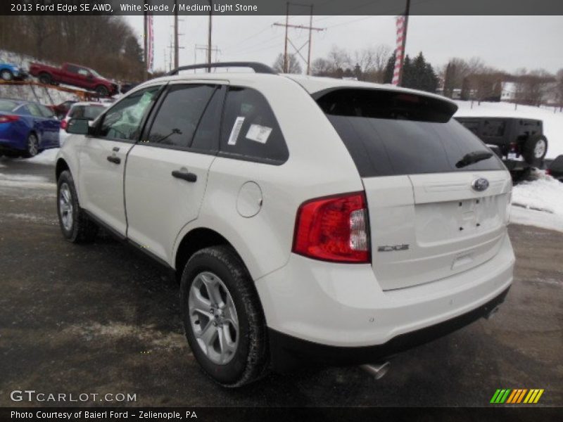 White Suede / Medium Light Stone 2013 Ford Edge SE AWD