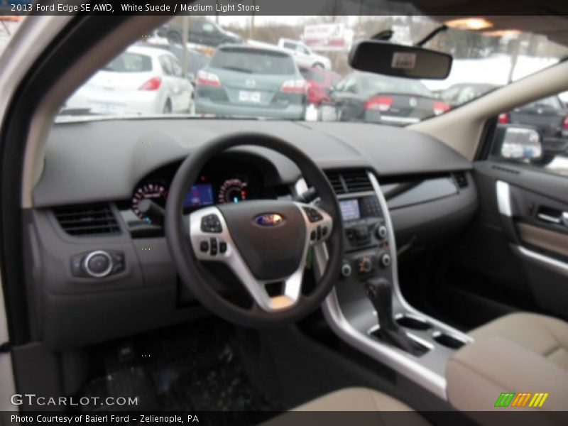 White Suede / Medium Light Stone 2013 Ford Edge SE AWD