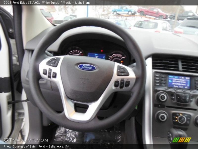 White Suede / Medium Light Stone 2013 Ford Edge SE AWD