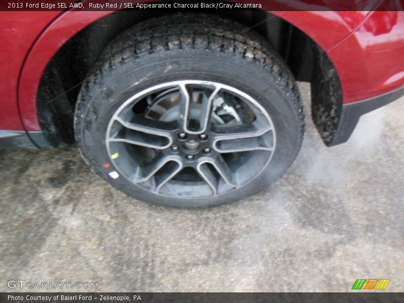 Ruby Red / SEL Appearance Charcoal Black/Gray Alcantara 2013 Ford Edge SEL AWD