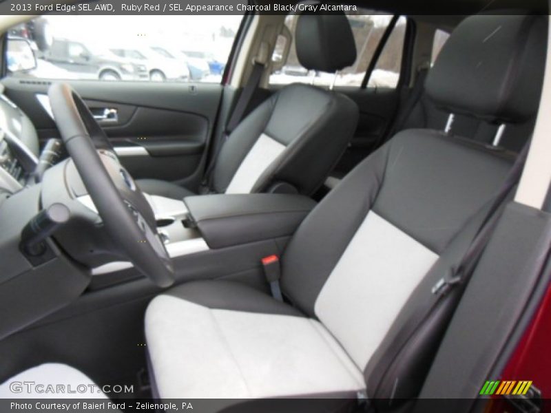 Ruby Red / SEL Appearance Charcoal Black/Gray Alcantara 2013 Ford Edge SEL AWD