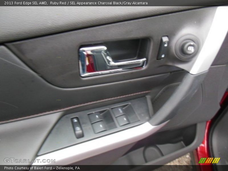 Ruby Red / SEL Appearance Charcoal Black/Gray Alcantara 2013 Ford Edge SEL AWD