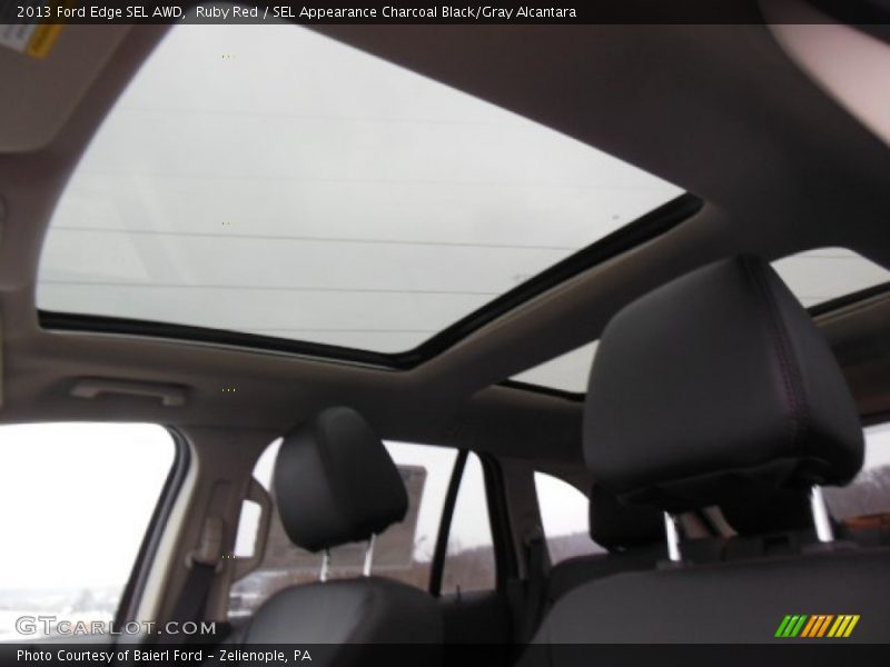 Ruby Red / SEL Appearance Charcoal Black/Gray Alcantara 2013 Ford Edge SEL AWD