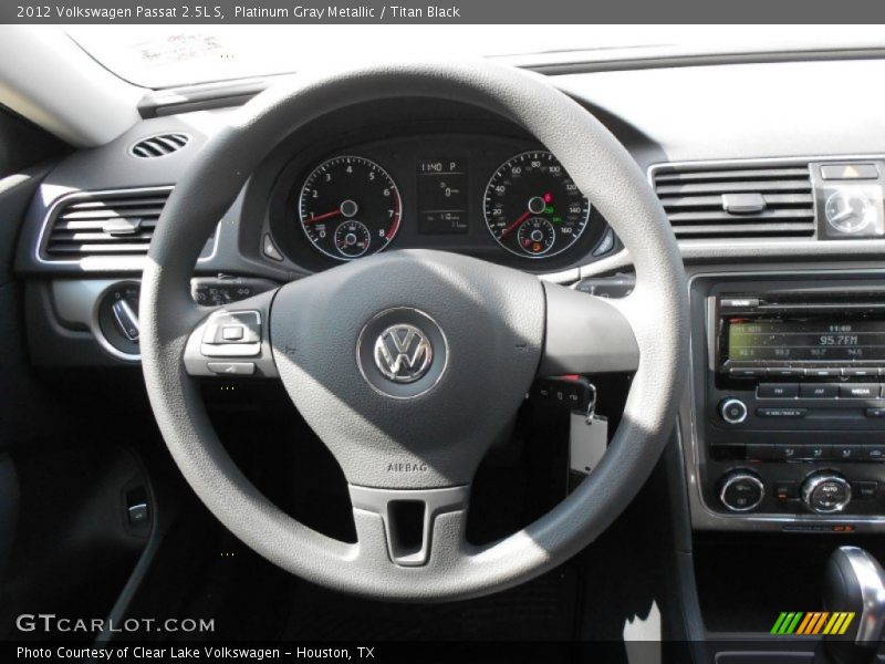 Platinum Gray Metallic / Titan Black 2012 Volkswagen Passat 2.5L S