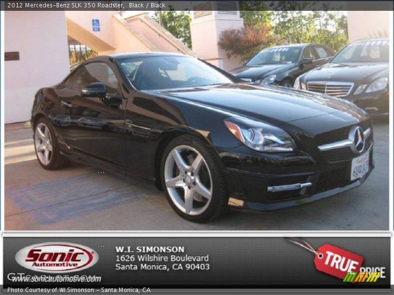 Black / Black 2012 Mercedes-Benz SLK 350 Roadster