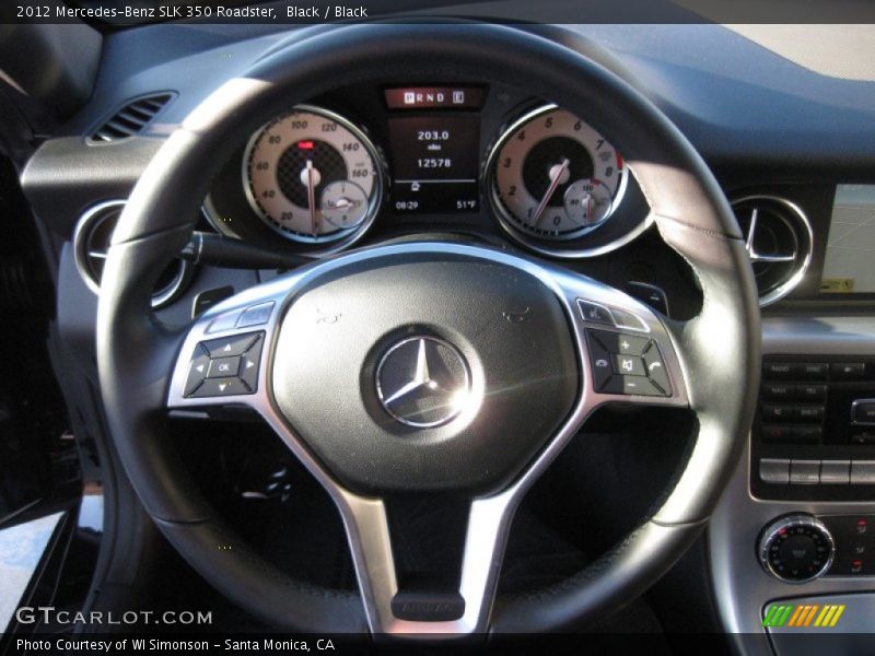 Black / Black 2012 Mercedes-Benz SLK 350 Roadster