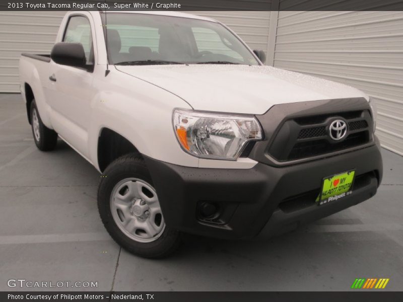 Super White / Graphite 2013 Toyota Tacoma Regular Cab
