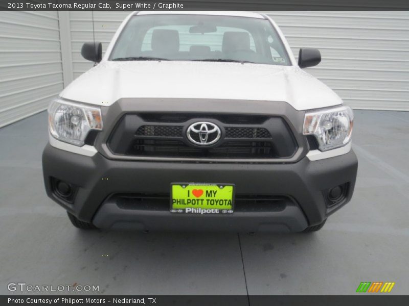 Super White / Graphite 2013 Toyota Tacoma Regular Cab