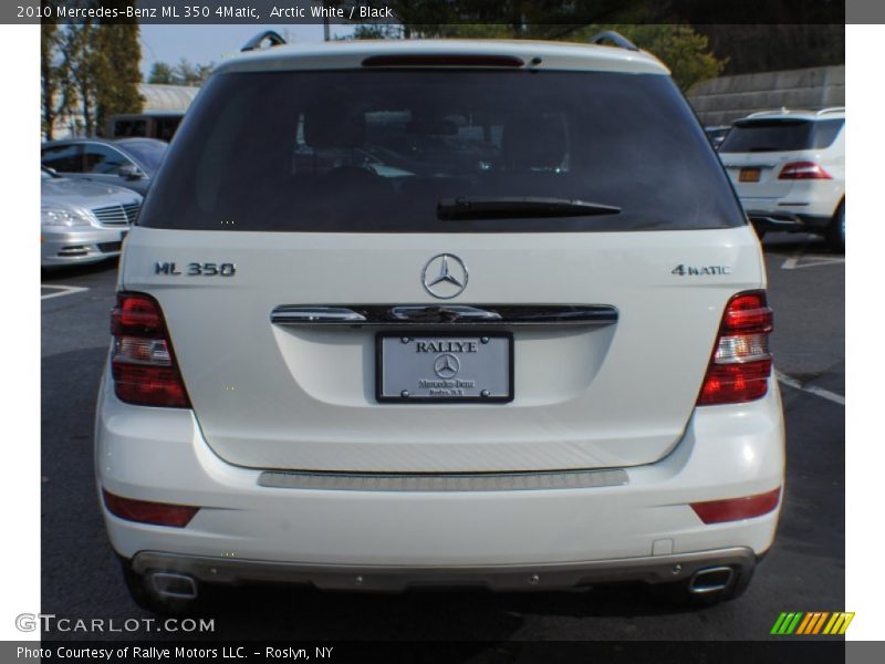 Arctic White / Black 2010 Mercedes-Benz ML 350 4Matic