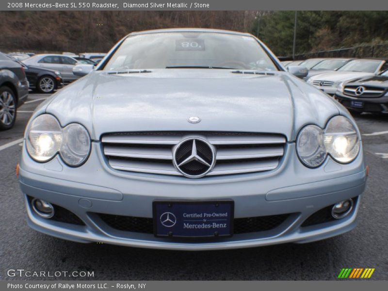 Diamond Silver Metallic / Stone 2008 Mercedes-Benz SL 550 Roadster