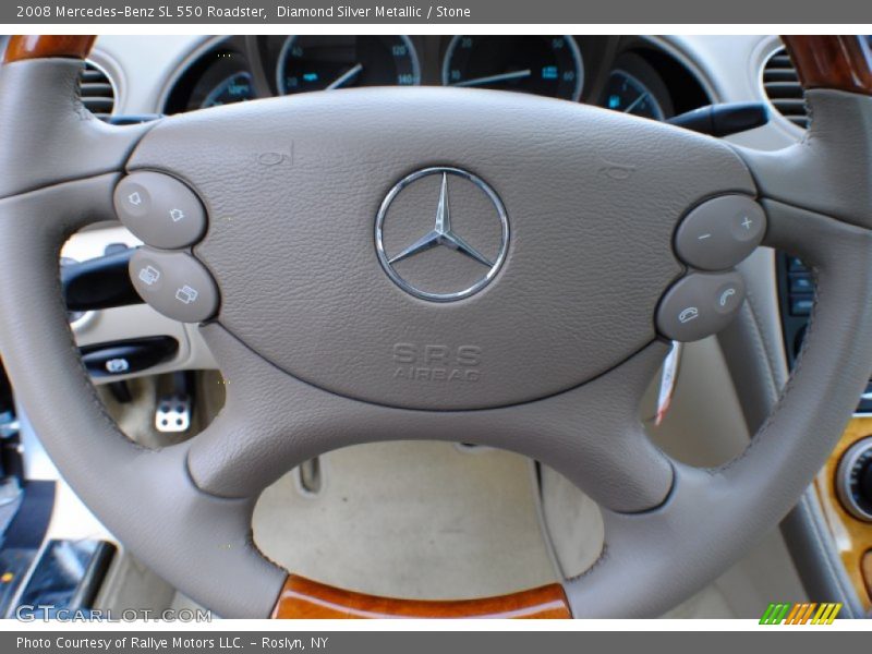 Diamond Silver Metallic / Stone 2008 Mercedes-Benz SL 550 Roadster