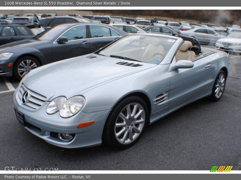 Diamond Silver Metallic / Stone 2008 Mercedes-Benz SL 550 Roadster